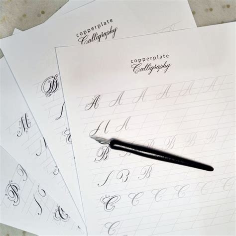 Calligraphy Copperplate Script Package Of Worksheet Practice Paper