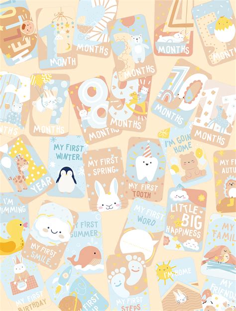 Illustration pack for baby cards on Behance