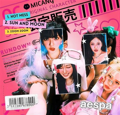 Aespa Hot Mess CD Cover Back Fanmade