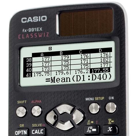 Calculatrice Scientifique Casio Fx Ex Classwiz Avec Batterie Solaire