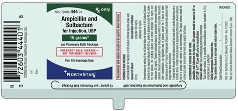 Ampicillin And Sulbactam Northstar Rx Llc Fda Package Insert