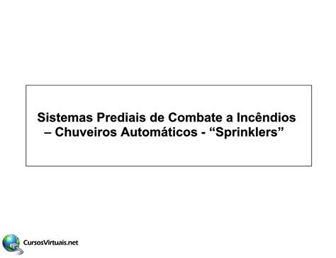 Pdf Sistemas Prediais De Combate A Incndios Chuveiros Autom