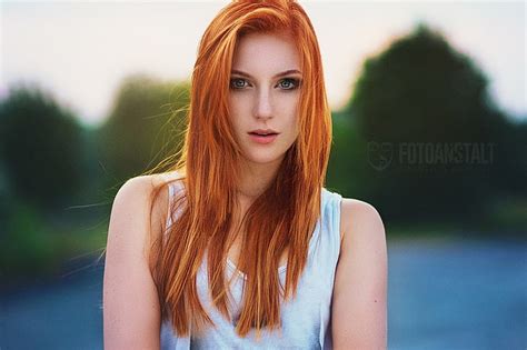 Hd Wallpaper Women Face Portrait Redhead Green Eyes Looking At Viewer Wallpaper Flare