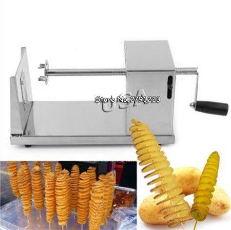 Manual Stainless Steel Potato Chips Slicer Spiral Twister Vegetable