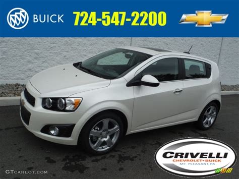 White Diamond Tricoat Chevrolet Sonic Ltz Hatchback