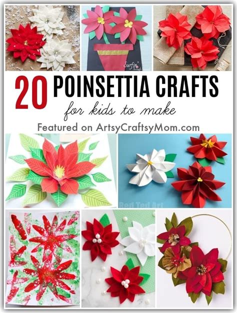 20 Pretty Poinsettia Crafts for Kids