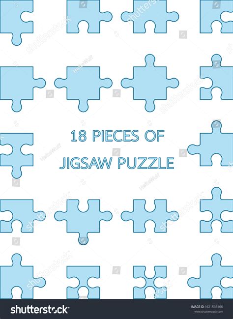 Difference Parts Of Light Blue Jigsaw Puzzle Royalty Free Stock