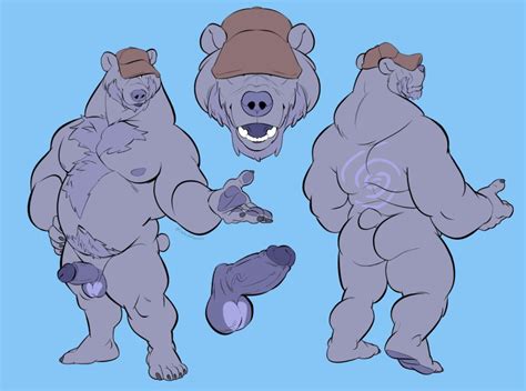 Rule 34 Anthro Bear Belly Clothing Genitals Hat Headgear Headwear Hi Res Igiveyoulemons Male