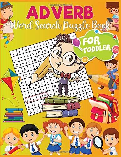 Adverb Word Search Puzzle Book For Toddler Improve Spelling