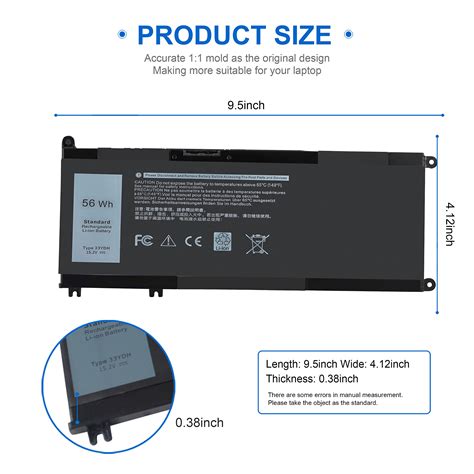 56Wh 33YDH Laptop Battery For Dell Inspiron 17 7000 Series 7779 7778