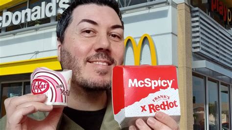 Trying The NEW McDonalds Spicy Franks Red Hot Burger Kit KatRuby
