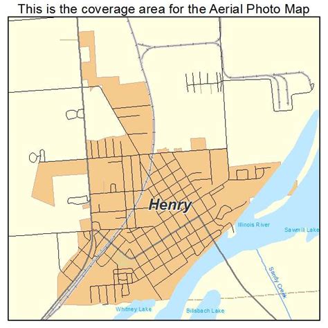 Aerial Photography Map of Henry, IL Illinois