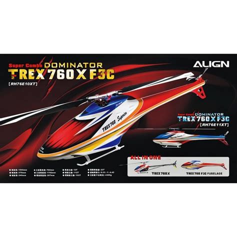 Align 760X Electric RC Helicopter F3C Super Combo RH76E10XT