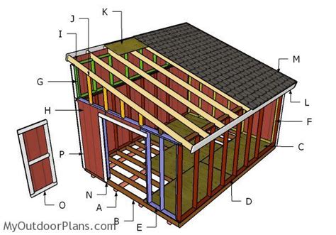 12x16 Lean to Shed Roof Plans | MyOutdoorPlans