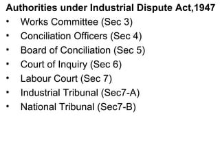 Industrial Disputes Act Ppt