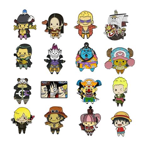 One Piece Luffy Pin Skull Enamel Pins เข็มกลัดอุปกรณ์เสริมตัวอักษร