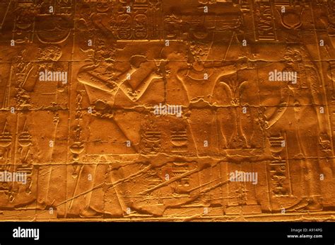 Reliefs inside Great Temple, Abu Simbel, Egypt Stock Photo - Alamy