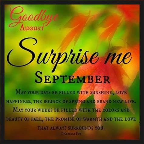 Goodbye August Surprise Me September Pictures Photos And Images For