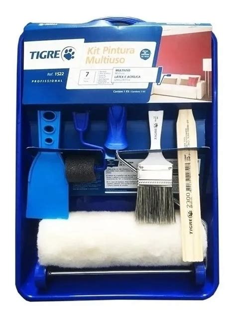 Kit De Pintura Parede Madeira E Metais 1522 Tigre 7 Peças