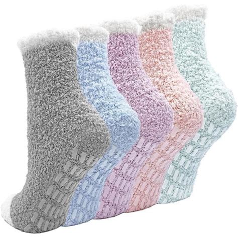 Chaussettes Antidérapantes Polaire Femme Hiver Chaussettes Pilou Pilou