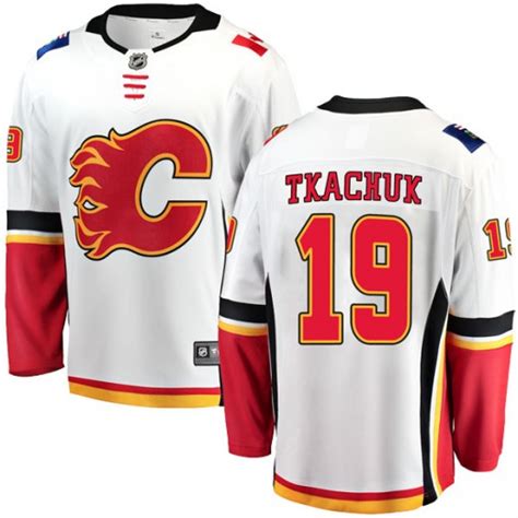 Mens Fanatics Branded Calgary Flames Matthew Tkachuk White Away Jersey