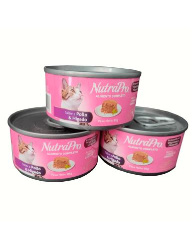 ALIMENTO PARA GATOS NUTRAPRO LATA POLLO E HÍGADO 85Gr