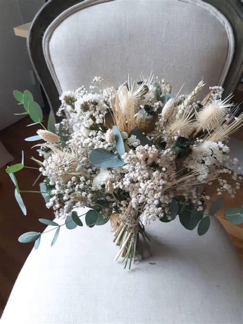 Bouquet de fleurs séchées ALBA champêtre tons Etsy