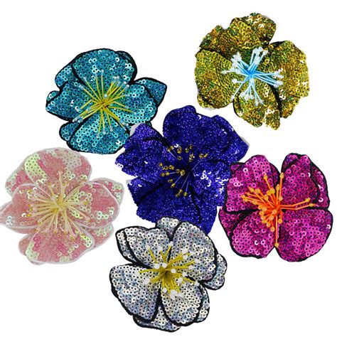 Sequin Flower Patch 3d Flower Patches Floral Patch Beaded Flower