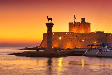 Visit Greece Mandraki Harbor Rhodes Visitgreece Greece Places In