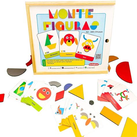 Monte Figuras Jogo Educativo Infantil Em Madeira Shopee Brasil