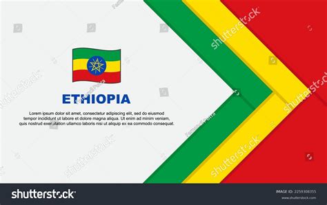 Ethiopia Flag Abstract Background Design Template Stock Vector Royalty