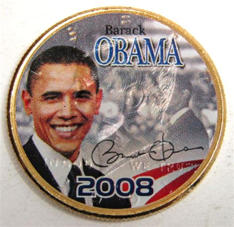 2001 Barack Obama Gold Plated Half Dollar Colorized Ebay