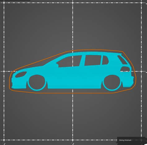 Stl File Volkswagen Vw Golf Mk6 5 Door Gti Tdi R Key Silhouette 🚗 ・3d Print Object To Download・cults