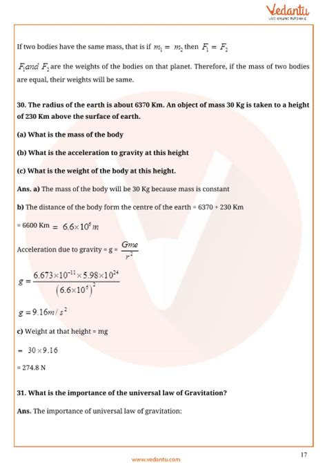 Nice Gravitation Class 9 Worksheet Pdf Formula Chart For Physics