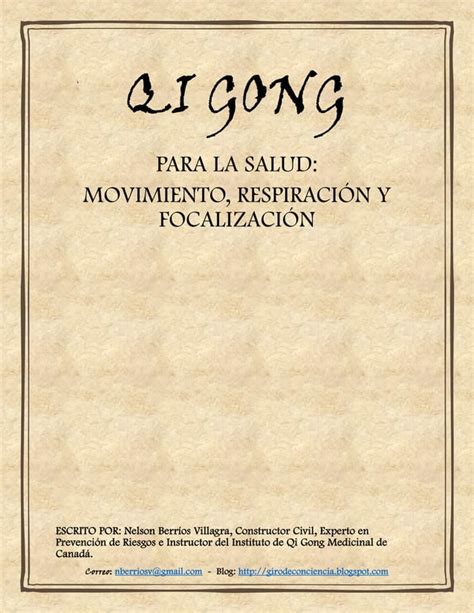 Qi Gong para la salud movimiento respiración y focalización PDF