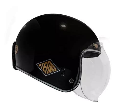 Capacete Aberto Custom Bieffe B Eternal Oldschool Preto B Cor Preto