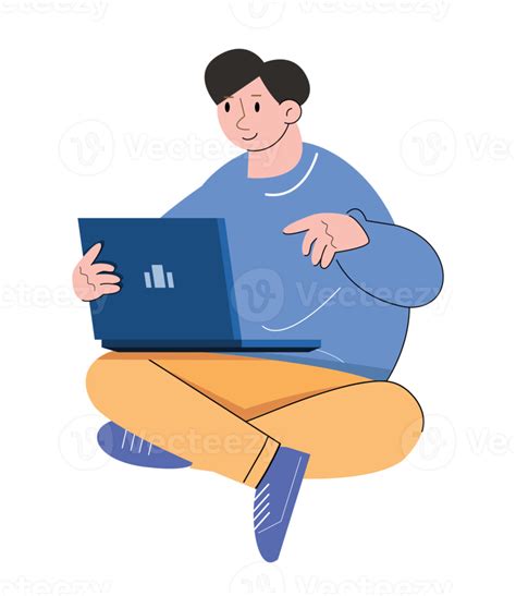 Personas De Carácter Usando Laptop 20006486 Png