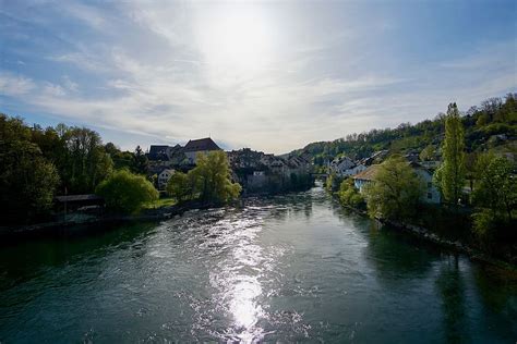 1080x2340px | free download | HD wallpaper: switzerland, aargau, aare, river, brugg, city ...