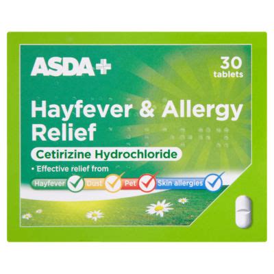 Asda Hayfever Allergy Relief Tablets Pack My Supermarket Compare