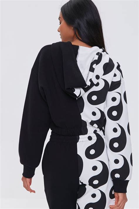 Fleece Yin Yang Zip Up Hoodie