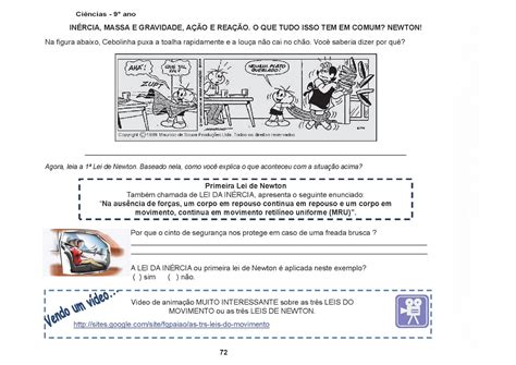 Exercicios Leis De Newton 9 Ano Com Gabarito - EDUCA