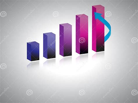 3d Business Growth Bar Graph Stock Vector Illustration Of Graph