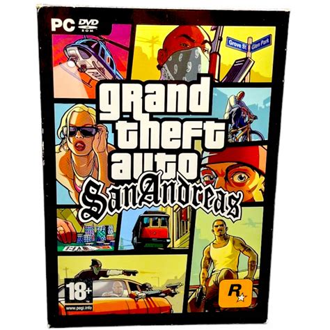 Grand Theft Auto San Andreas Pc Box Kartonowa Nasuwa Mapa Gta Sa Pc