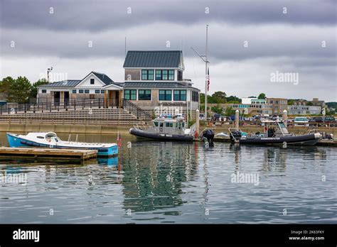 Plymouth Massachusetts Usa September 12 2022 Harbor Master Section Of Plymouth Harbor On