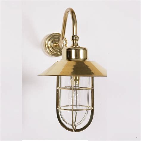 The Limehouse Lamp Company Wheelhouse 448w Polished Brass Wall Lamp