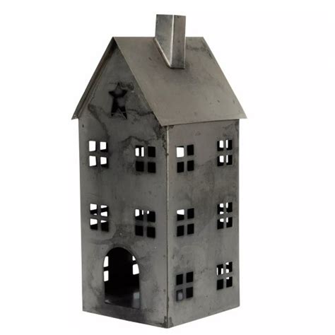 LAMPION DOMEK Metalowy SREBRNY Loft Skandynawski 33x14cm 2188 Cena