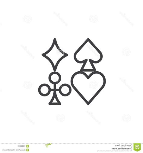 Playing Card Suits Vector At Collection Of Playing