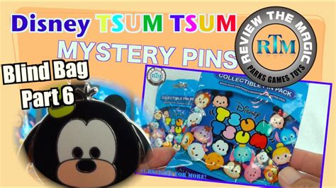 Disney Tsum Tsum Mystery Pin Collectible 5 Pin Pack Blind Bag Opening