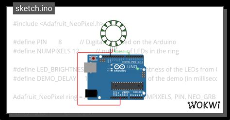 Arduino Neopixel Ring Wokwi ESP32 STM32 Arduino Simulator