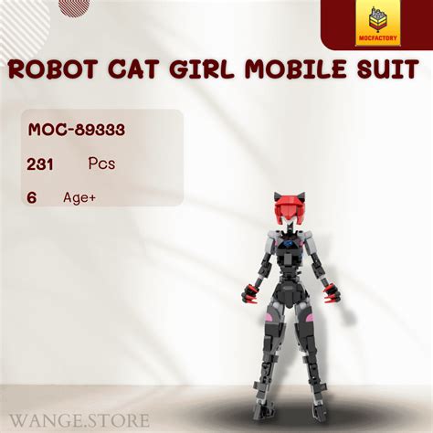 MOC Factory Creator Expert 89333 Robot Cat Girl Mobile Suit | WANGE Block